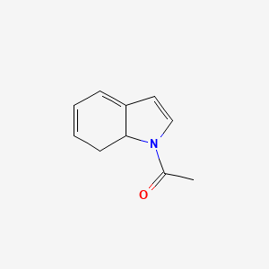 molecular formula C10H11NO B13117186 1-(7,7A-dihydro-1H-indol-1-yl)ethanone 