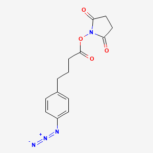 molecular formula C14H14N4O4 B1311727 Succinimidyl 4-(4-azidophenyl)butyrate 