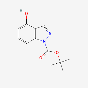 molecular formula C12H14N2O3 B13117288 Tert-butyl 4-hydroxy-1h-indazole-1-carboxylate 