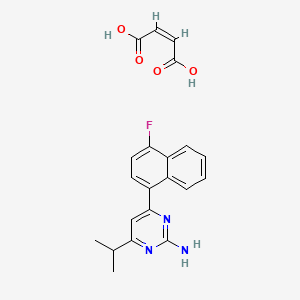 4-(4-Fluoronaphthalen-1-yl)-6-isopropylpyrimidin-2-amine maleate