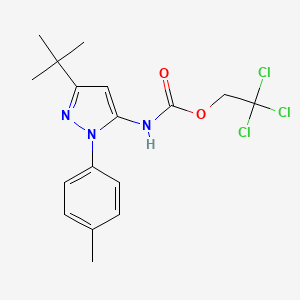 molecular formula C17H20Cl3N3O2 B1311733 2,2,2-Trichloroethyl (3-(tert-butyl)-1-(p-tolyl)-1H-pyrazol-5-yl)carbamate CAS No. 317806-87-4