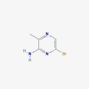 molecular formula C5H6BrN3 B13117370 6-Bromo-3-methylpyrazin-2-amine 