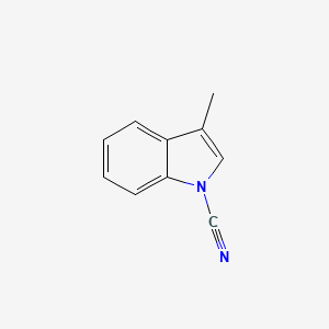molecular formula C10H8N2 B13117417 3-Methyl-1H-indole-1-carbonitrile 