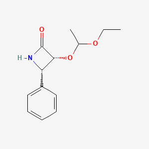 molecular formula C13H17NO3 B1311746 (3R,4S)-3-(1-Ethoxyethoxy)-4-phenyl-2-azetidinone 