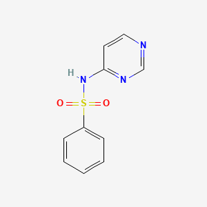 molecular formula C10H9N3O2S B13117476 N-(Pyrimidin-4-yl)benzenesulfonamide CAS No. 82205-97-8