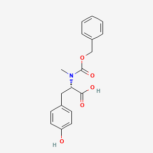 molecular formula C18H19NO5 B1311748 L-Tyrosine, N-methyl-N-[(phenylmethoxy)carbonyl]- CAS No. 86099-14-1