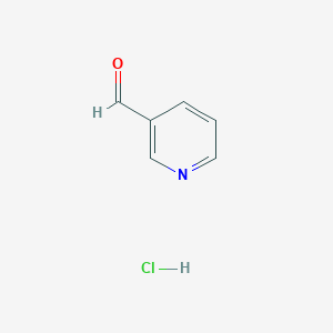 molecular formula C6H6ClNO B13117586 Nicotinaldehydehydrochloride 