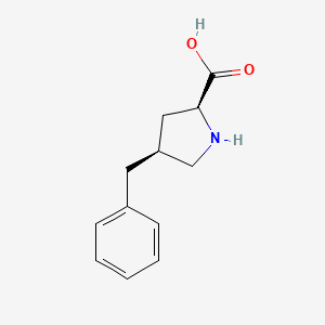 molecular formula C12H15NO2 B1311770 (2S,4S)-4-benzylpyrrolidine-2-carboxylic Acid CAS No. 82087-73-8