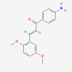 molecular formula C17H17NO3 B1311780 (2E)-1-(4-Aminophenyl)-3-(2,5-dimethoxyphenyl)-prop-2-EN-1-one CAS No. 807642-57-5