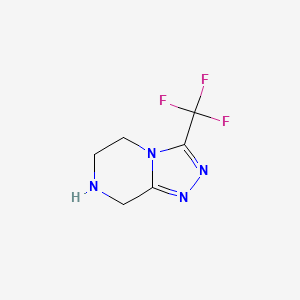 molecular formula C6H7F3N4 B1311798 3-(Trifluoromethyl)-5,6,7,8-tetrahydro-[1,2,4]triazolo[4,3-A]pyrazine CAS No. 486460-21-3