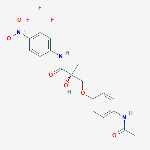 molecular formula C19H18F3N3O6 B1311803 (R)-3-(4-acetamidophenoxy)-2-hydroxy-2-methyl-N-(4-nitro-3-(trifluoromethyl)phenyl)propanamide CAS No. 885324-25-4