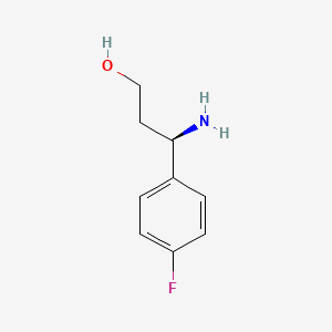 molecular formula C9H12FNO B1311809 (r)-3-(4-氟苯基)-β-丙氨醇 CAS No. 228422-47-7