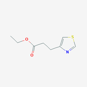 molecular formula C8H11NO2S B13118168 Ethyl3-(thiazol-4-yl)propanoate 