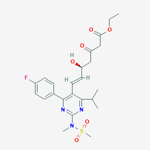 molecular formula C24H30FN3O6S B1311819 (S,E)-Ethyl 7-(4-(4-fluorophenyl)-6-isopropyl-2-(N-methylmethylsulfonamido)pyrimidin-5-yl)-5-hydroxy-3-oxohept-6-enoate CAS No. 901765-36-4