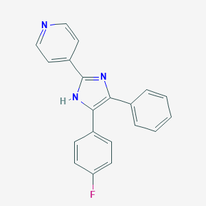 molecular formula C20H14FN3 B131182 4-(4-(4-Fluorophenyl)-5-phenyl-1H-imidazol-2-yl)pyridine CAS No. 155698-28-5