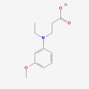 molecular formula C12H17NO3 B1311822 3-[乙基-(3-甲氧基-苯基)-氨基]-丙酸 CAS No. 307923-93-9