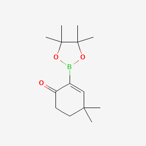 molecular formula C14H23BO3 B1311824 4,4-二甲基-2-(4,4,5,5-四甲基-1,3,2-二恶杂硼环-2-基)环己-2-烯-1-酮 CAS No. 219489-09-5