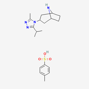 molecular formula C20H30N4O3S B1311829 3-(3-Isopropyl-5-methyl-4H-1,2,4-triazol-4-yl)-8-azabicyclo[3.2.1]octane 4-methylbenzenesulfonate CAS No. 423165-08-6