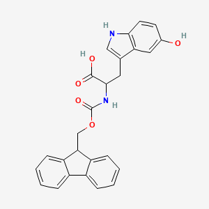 molecular formula C26H22N2O5 B1311833 Fmoc-5-羟基-DL-色氨酸 CAS No. 351857-99-3