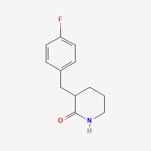 molecular formula C12H14FNO B1311837 2-哌啶酮，3-[(4-氟苯基)甲基]- CAS No. 878887-93-5