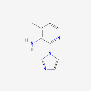 molecular formula C9H10N4 B1311850 2-(1H-咪唑-1-基)-4-甲基吡啶-3-胺 CAS No. 156489-91-7