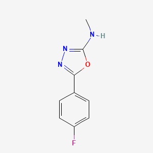 molecular formula C9H8FN3O B13118518 5-(4-Fluorophenyl)-N-methyl-1,3,4-oxadiazol-2-amine CAS No. 1554509-15-7