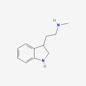 molecular formula C11H16N2 B13118529 2-Indolin-3-ylethyl-methyl-amine 