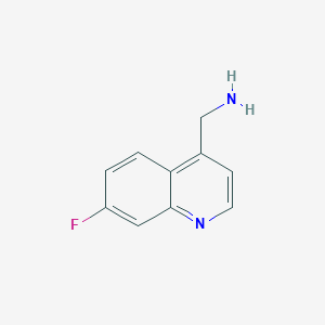 molecular formula C10H9FN2 B13118532 (7-Fluoroquinolin-4-yl)methanamine 