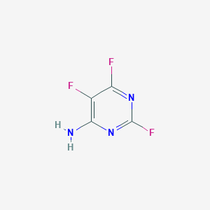 molecular formula C4H2F3N3 B13118634 2,5,6-Trifluoropyrimidin-4-amine CAS No. 697-85-8