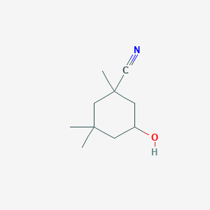 molecular formula C10H17NO B1311866 5-Hydroxy-1,3,3-trimethylcyclohexanecarbonitrile CAS No. 72641-05-5