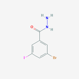 molecular formula C7H6BrIN2O B13118763 3-Bromo-5-iodobenzohydrazide 