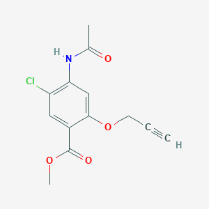molecular formula C13H12ClNO4 B1311884 Methyl 4-acetamido-5-chloro-2-(prop-2-yn-1-yloxy)benzoate CAS No. 89481-87-8