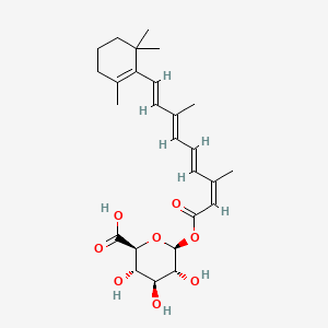 molecular formula C26H36O8 B1311886 (2S,3S,4S,5R,6S)-6-[(2Z,4E,6E,8E)-3,7-Dimethyl-9-(2,6,6-trimethylcyclohexen-1-yl)nona-2,4,6,8-tetraenoyl]oxy-3,4,5-trihydroxyoxane-2-carboxylic acid 