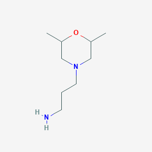 B1311890 3-(2,6-Dimethylmorpholin-4-yl)propan-1-amine CAS No. 91551-59-6