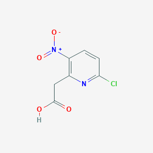 molecular formula C7H5ClN2O4 B13118916 2-(6-chloro-3-nitropyridin-2-yl)acetic acid 