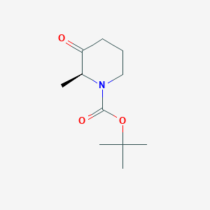 molecular formula C11H19NO3 B13118999 Tert-butyl (S)-2-methyl-3-oxopiperidine-1-carboxylate 