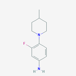molecular formula C12H17FN2 B1311900 3-Fluoro-4-(4-methylpiperidin-1-yl)aniline CAS No. 250371-92-7