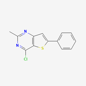 molecular formula C13H9ClN2S B1311912 4-Chloro-2-methyl-6-phenylthieno[3,2-d]pyrimidine CAS No. 225385-07-9