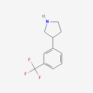 molecular formula C11H12F3N B1311924 3-[3-(Trifluoromethyl)phenyl]pyrrolidine CAS No. 21767-35-1