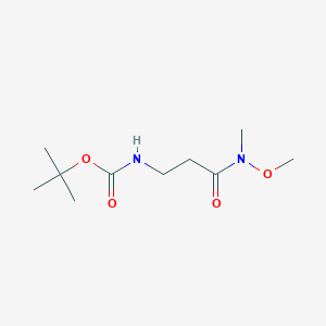 molecular formula C10H20N2O4 B1311926 Tert-butyl (3-(methoxy(methyl)amino)-3-oxopropyl)carbamate CAS No. 142570-56-7