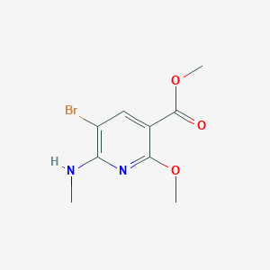 B1311934 Methyl 5-bromo-2-methoxy-6-(methylamino)nicotinate CAS No. 187480-15-5