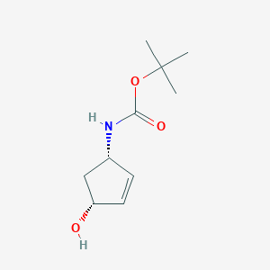 Tert-butyl ((1S,4R)-4-hydroxycyclopent-2-EN-1-YL)carbamate