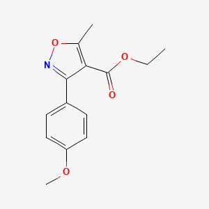 molecular formula C14H15NO4 B1311943 Ethyl 3-(4-methoxyphenyl)-5-methylisoxazole-4-carboxylate CAS No. 495417-31-7