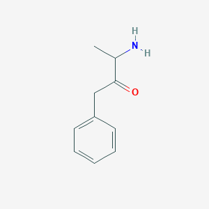 molecular formula C10H13NO B13119458 3-Amino-1-phenylbutan-2-one 