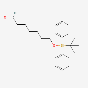 molecular formula C23H32O2Si B1311948 7-[tert-Butyl(diphenyl)silyl]oxyheptanal CAS No. 147974-19-4