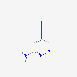 molecular formula C8H13N3 B13119532 5-(tert-Butyl)pyridazin-3-amine 