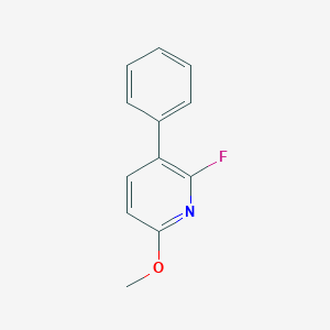 molecular formula C12H10FNO B13119571 2-Fluoro-6-methoxy-3-phenylpyridine 