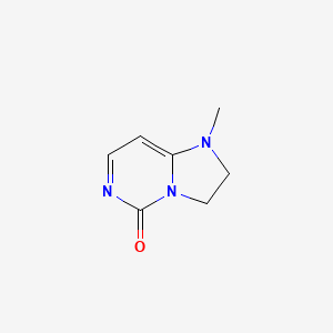 molecular formula C7H9N3O B13119731 1-Methyl-2,3-dihydroimidazo[1,2-c]pyrimidin-5(1H)-one 