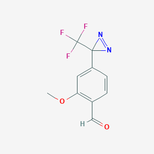 Benzaldehyde, 2-methoxy-4-[3-(trifluoromethyl)-3H-diazirin-3-yl]-