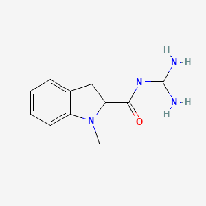 molecular formula C11H14N4O B13119791 N-(Diaminomethylene)-1-methylindoline-2-carboxamide 